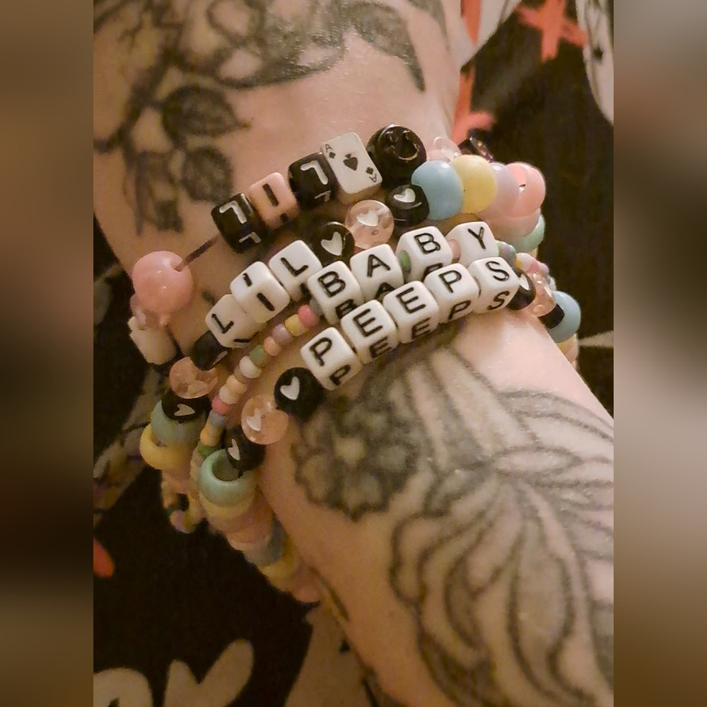 Lil Peep Custom Beaded Bracelets Set Handmade/ Jewelry/ keychains